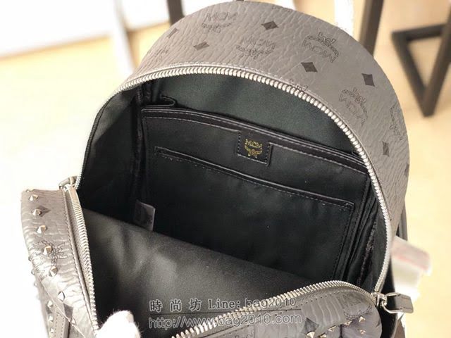 MCM雙肩包 原單 5917小號 2018灰色 夏季新款 純手工定制版 MCM女後背包  mdmc1112